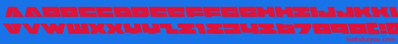 badaxeleft Font – Red Fonts on Blue Background
