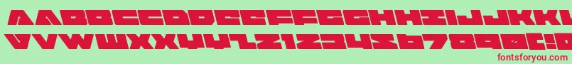 badaxeleft Font – Red Fonts on Green Background
