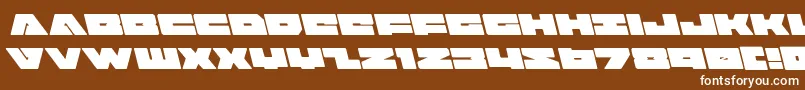 Шрифт badaxeleft – белые шрифты на коричневом фоне