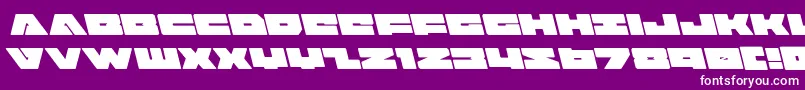 badaxeleft Font – White Fonts on Purple Background