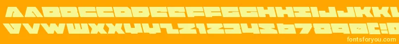 badaxeleft Font – Yellow Fonts on Orange Background