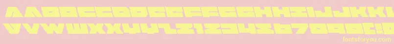 badaxeleft Font – Yellow Fonts on Pink Background