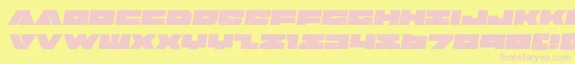 badaxesemital Font – Pink Fonts on Yellow Background