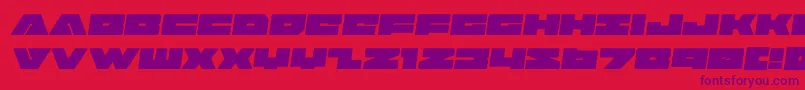 badaxesemital-Schriftart – Violette Schriften auf rotem Hintergrund
