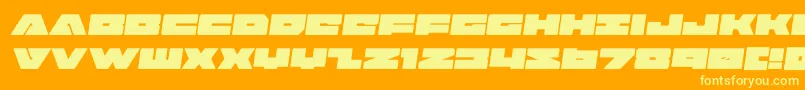 badaxesemital Font – Yellow Fonts on Orange Background