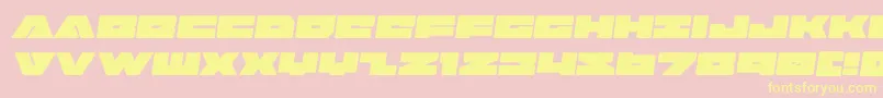 badaxesemital Font – Yellow Fonts on Pink Background