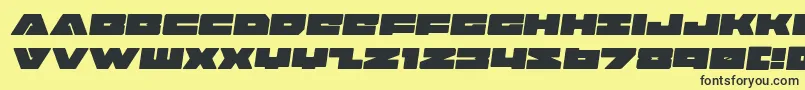 badaxesemital Font – Black Fonts on Yellow Background