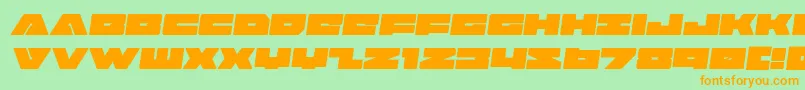 badaxesemital Font – Orange Fonts on Green Background