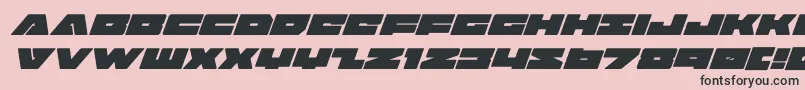 Шрифт badaxesuperital – чёрные шрифты на розовом фоне