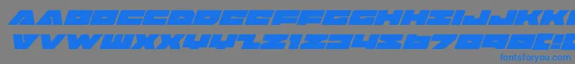 badaxesuperital Font – Blue Fonts on Gray Background