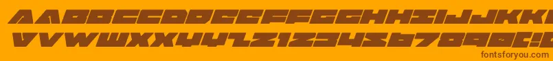 badaxesuperital Font – Brown Fonts on Orange Background