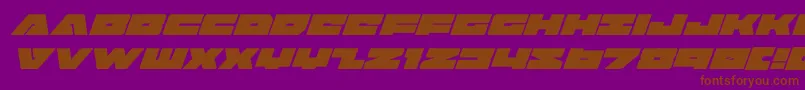 badaxesuperital Font – Brown Fonts on Purple Background