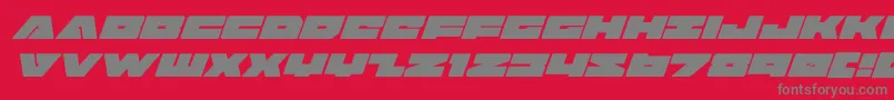 badaxesuperital Font – Gray Fonts on Red Background