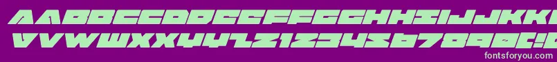 badaxesuperital Font – Green Fonts on Purple Background