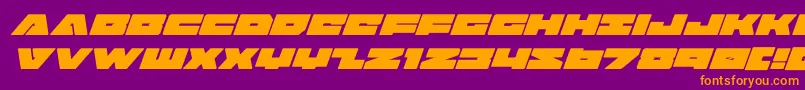 badaxesuperital Font – Orange Fonts on Purple Background