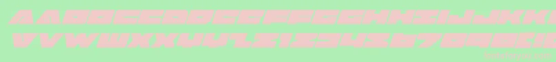 badaxesuperital-Schriftart – Rosa Schriften auf grünem Hintergrund
