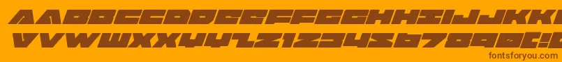 badaxesuperital Font – Brown Fonts on Orange Background