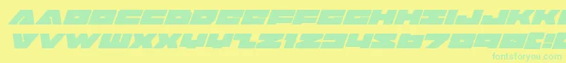 badaxesuperital Font – Green Fonts on Yellow Background