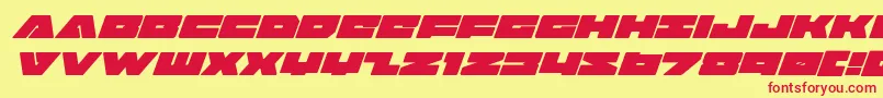 badaxesuperital Font – Red Fonts on Yellow Background