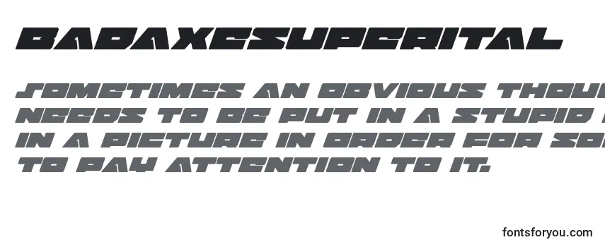 Badaxesuperital (120495) Font