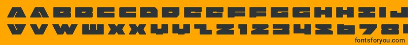 Шрифт badaxetitle – чёрные шрифты на оранжевом фоне