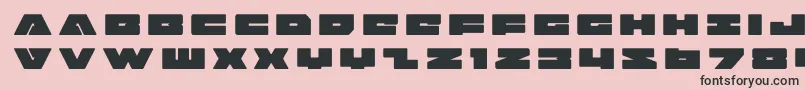 フォントbadaxetitle – ピンクの背景に黒い文字