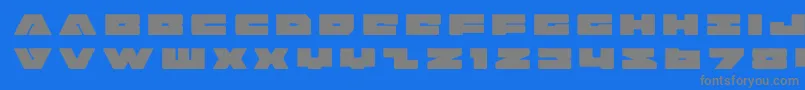 フォントbadaxetitle – 青い背景に灰色の文字