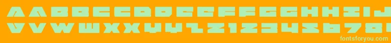 Шрифт badaxetitle – зелёные шрифты на оранжевом фоне