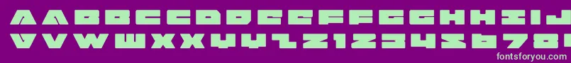 フォントbadaxetitle – 紫の背景に緑のフォント