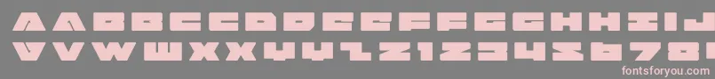 フォントbadaxetitle – 灰色の背景にピンクのフォント