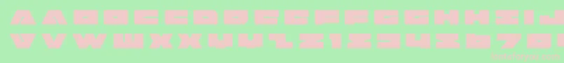 badaxetitle-fontti – vaaleanpunaiset fontit vihreällä taustalla