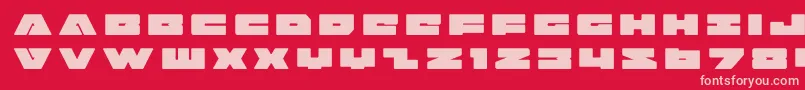 フォントbadaxetitle – 赤い背景にピンクのフォント