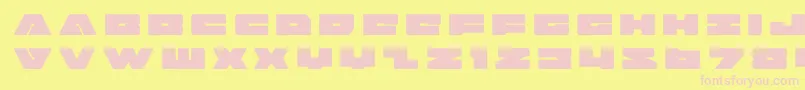 badaxetitle Font – Pink Fonts on Yellow Background