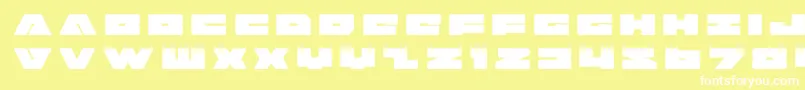 フォントbadaxetitle – 黄色い背景に白い文字