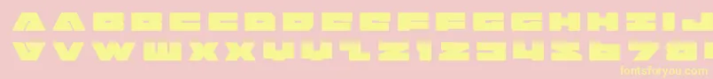 フォントbadaxetitle – 黄色のフォント、ピンクの背景