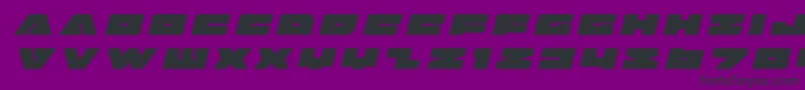 badaxetitleital-Schriftart – Schwarze Schriften auf violettem Hintergrund