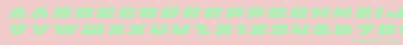 badaxetitleital Font – Green Fonts on Pink Background