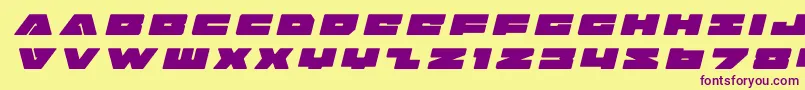 badaxetitleital Font – Purple Fonts on Yellow Background