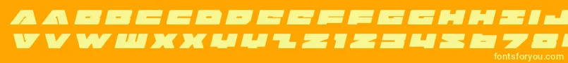 badaxetitleital Font – Yellow Fonts on Orange Background