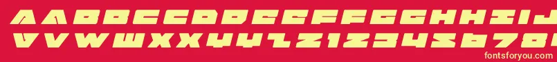 Шрифт badaxetitleital – жёлтые шрифты на красном фоне