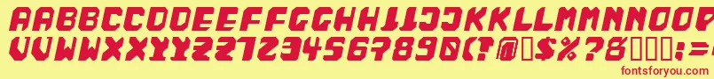 BADFAG   Font – Red Fonts on Yellow Background