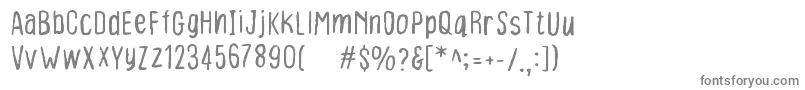 BadInk-fontti – harmaat kirjasimet valkoisella taustalla