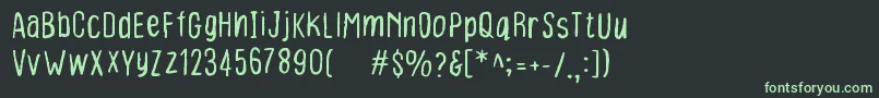 BadInk-fontti – vihreät fontit mustalla taustalla