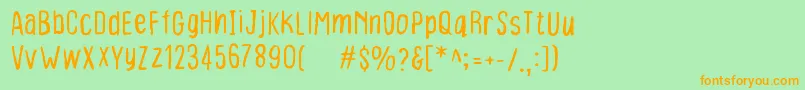 BadInk Font – Orange Fonts on Green Background