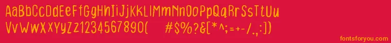 BadInk Font – Orange Fonts on Red Background