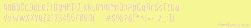 BadInk Font – Pink Fonts on Yellow Background