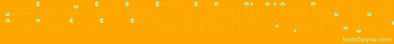 Videobeast80s Font – Green Fonts on Orange Background