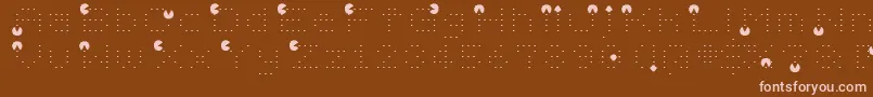 フォントVideobeast80s – 茶色の背景にピンクのフォント