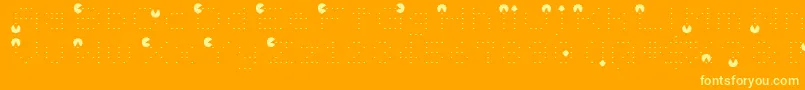 Videobeast80s-fontti – keltaiset fontit oranssilla taustalla