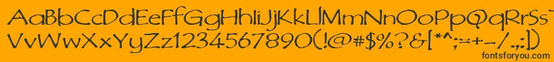 Dimurphic Font – Black Fonts on Orange Background